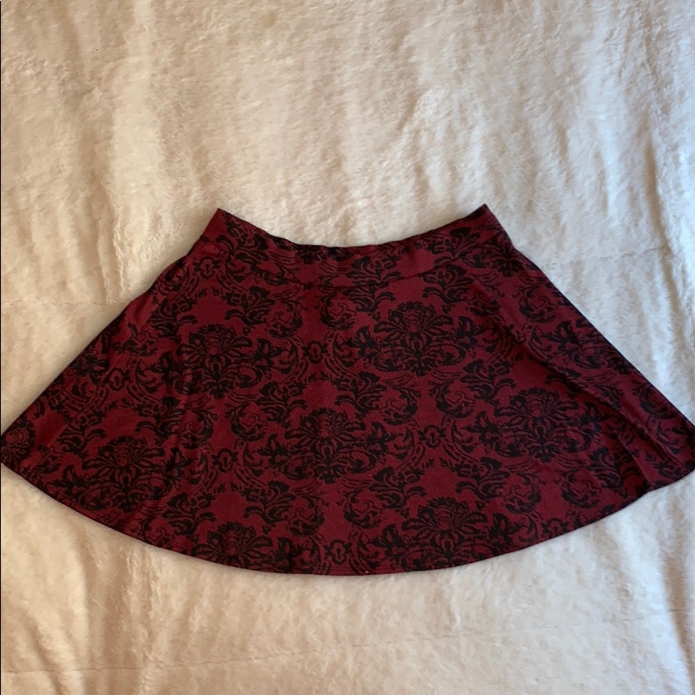 Red and Black Skater Skirt